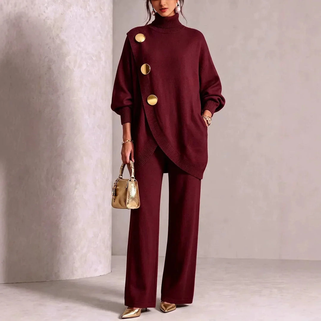 Margaux™ Elegant Button-Detail Knit Set