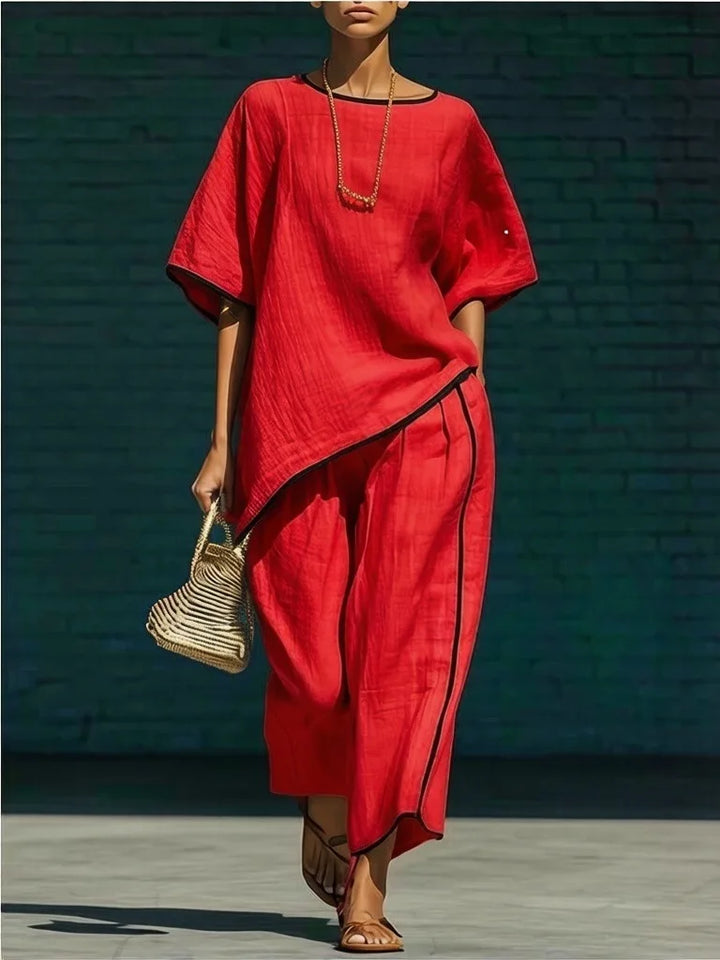 Anila™ | Linen Cropped Pants Set