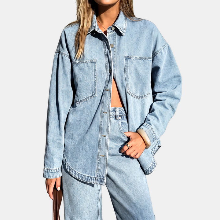Oversized Washed Denim Jacket