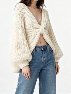 Wanda™ Bow-Front Knit Sweater