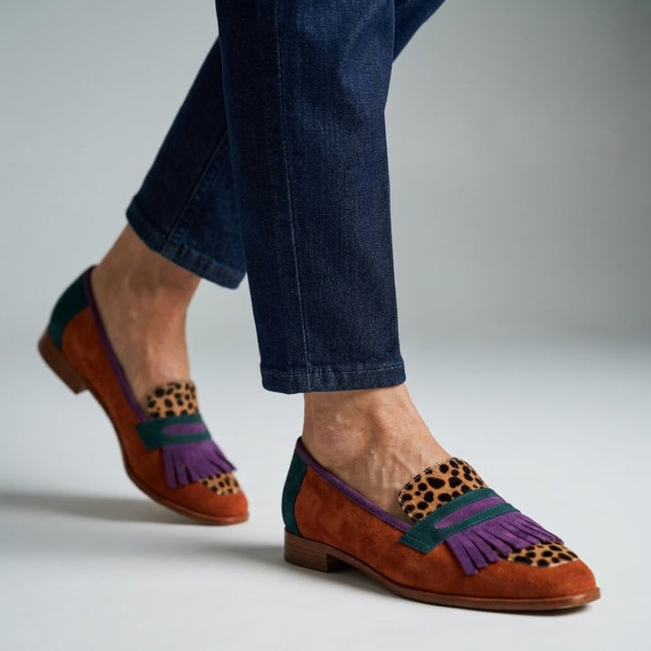 Naomi™ | Square-Toe Fringed Loafers