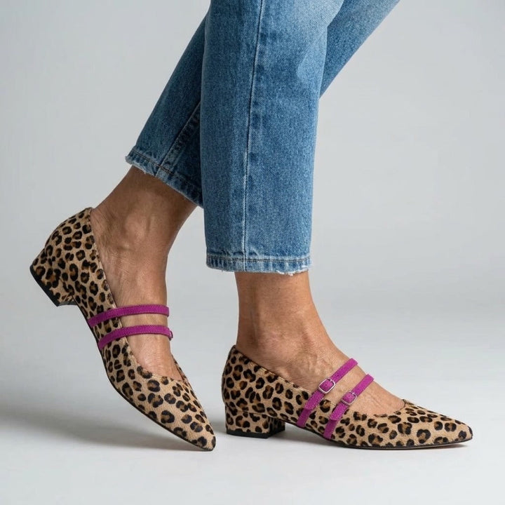 Celesta™ | Pointed Flats with Double Buckles