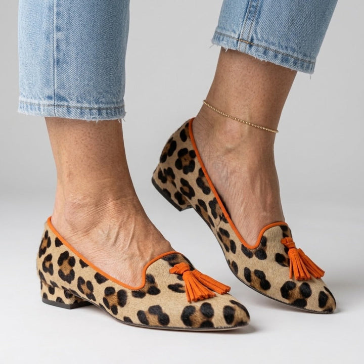 Neria™ | Leopard Penny Loafers