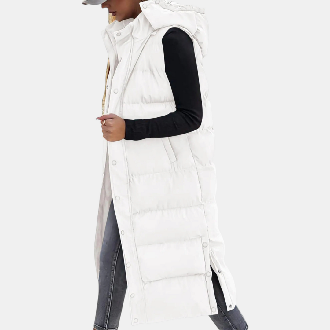 Hooded Maxi Puffer Vest