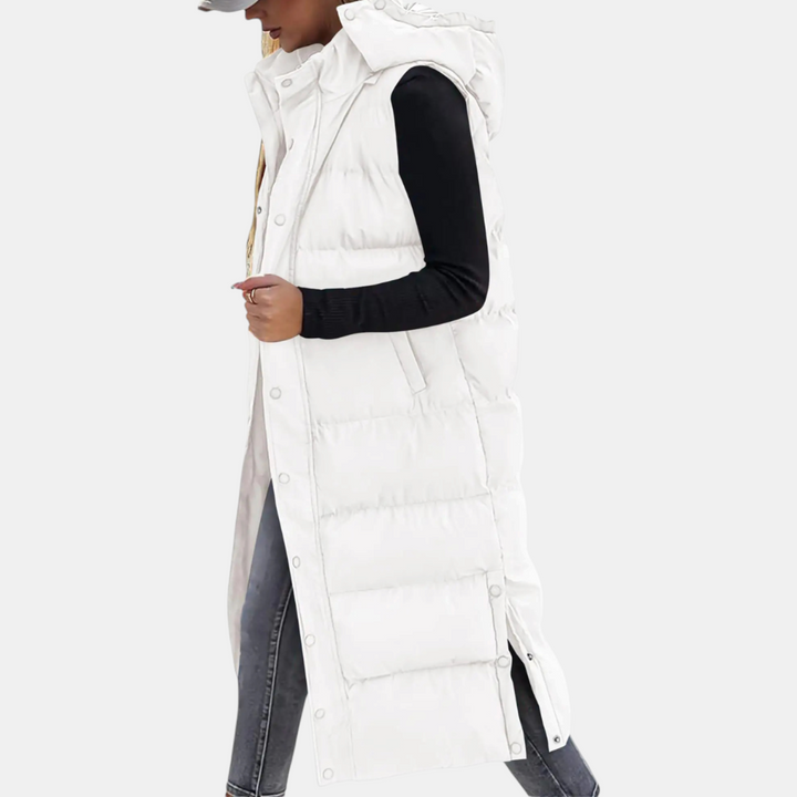 Hooded Maxi Puffer Vest