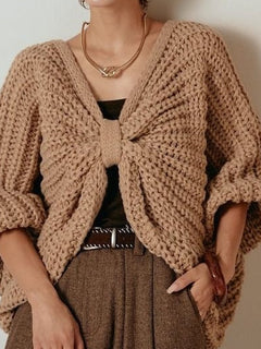 Winnifred™ Batwing Cape Knit Top