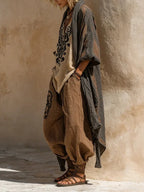 Margaret | Nomadic Bohemian Art Print Three-Piece Set Outfit