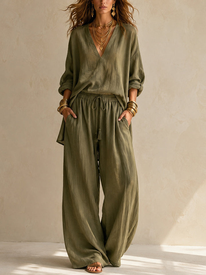 Olivia™ V-Neck Wide-Leg Set
