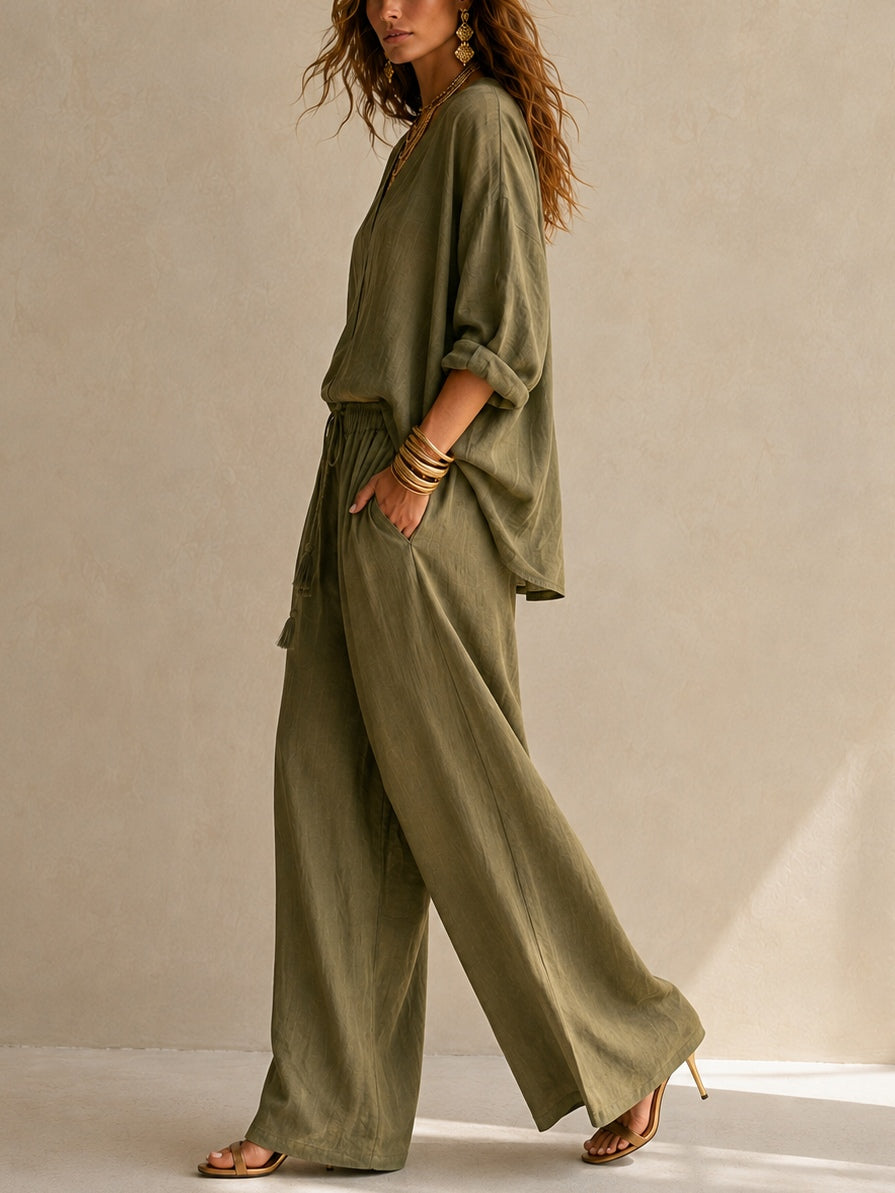 Olivia™ V-Neck Wide-Leg Set
