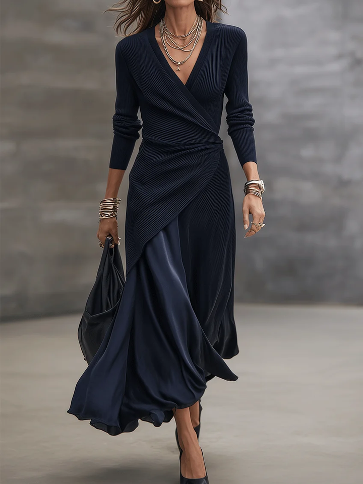 Delphine™ Satin Wrap Maxi Dress