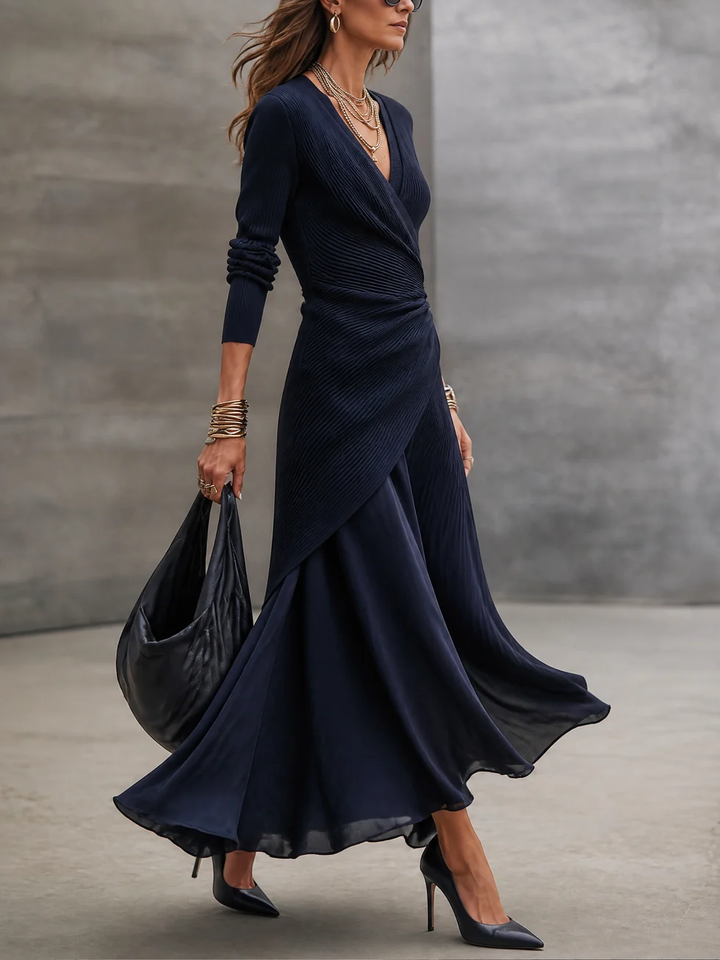 Delphine™ Satin Wrap Maxi Dress