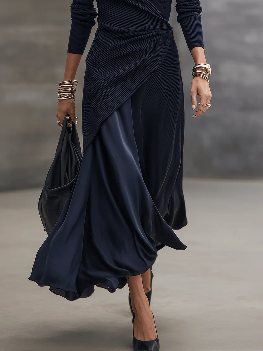Delphine™ Satin Wrap Maxi Dress