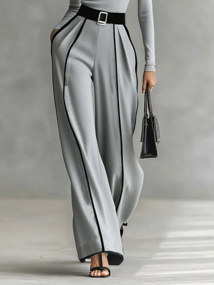 Solana™ | Long Sleeve Top and Wide Leg Pants Set with Belt