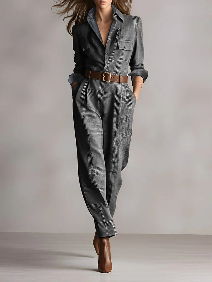 Robin™ | Elegant Checkered Jumpsuit