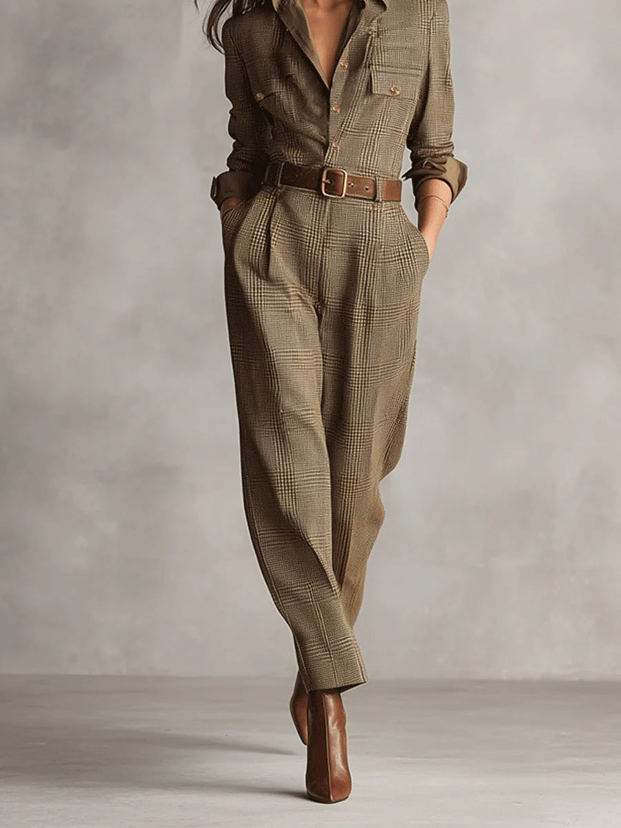 Robin™ | Elegant Checkered Jumpsuit