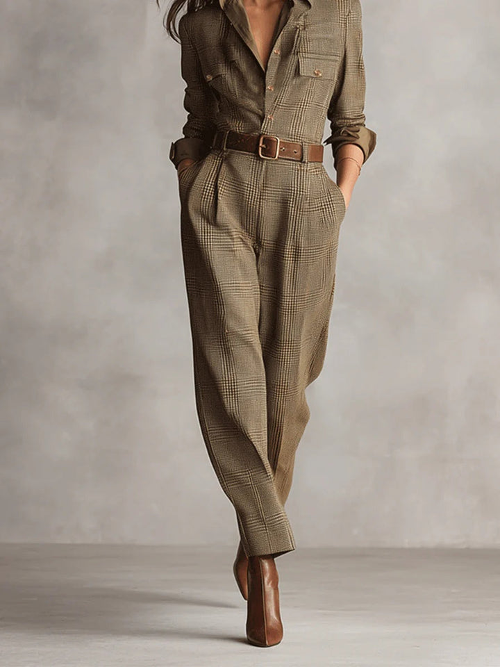 Robin™ | Elegant Checkered Jumpsuit