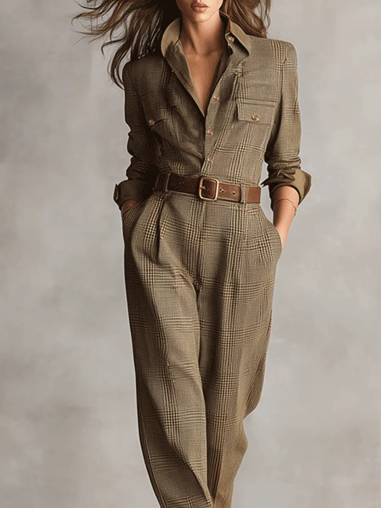 Robin™ | Elegant Checkered Jumpsuit
