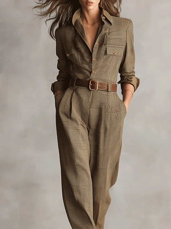 Robin™ | Elegant Checkered Jumpsuit