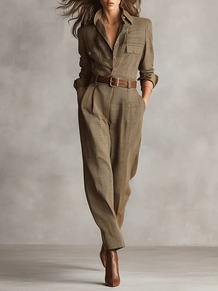 Robin™ | Elegant Checkered Jumpsuit