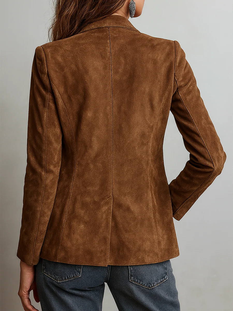Aurelia™ Elegant Vintage Suede Blazer
