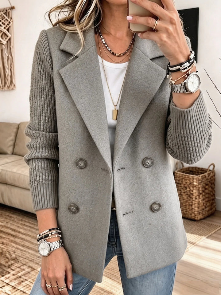 Kiah™ Elegant Cozy Knit Sleeve Blazer