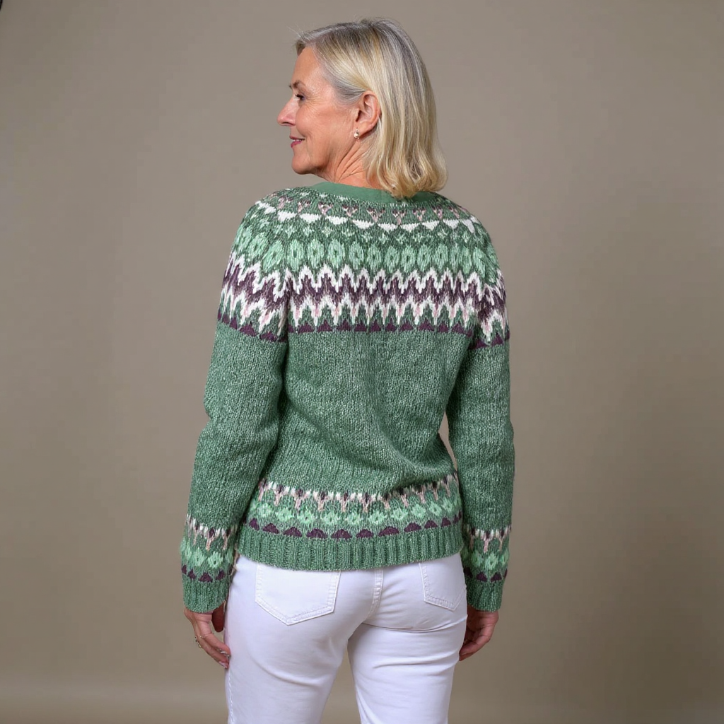 Lila™ | Fair Isle Knit Cardigan