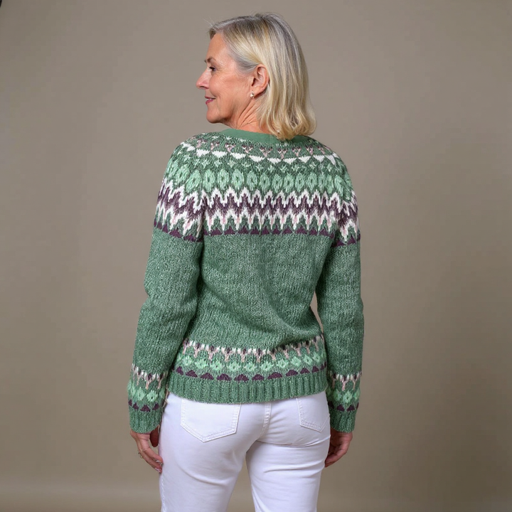 Lila™ | Fair Isle Knit Cardigan