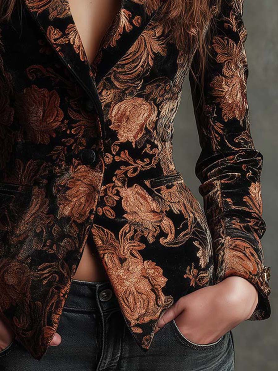 Sophie™ Elegant Floral Tailored Blazer