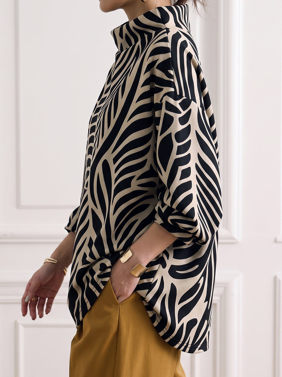Marlowe™ High-Neck Contrast Top