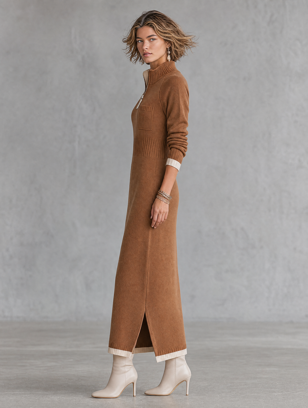 Sloane™ Half-Zip Knit Maxi