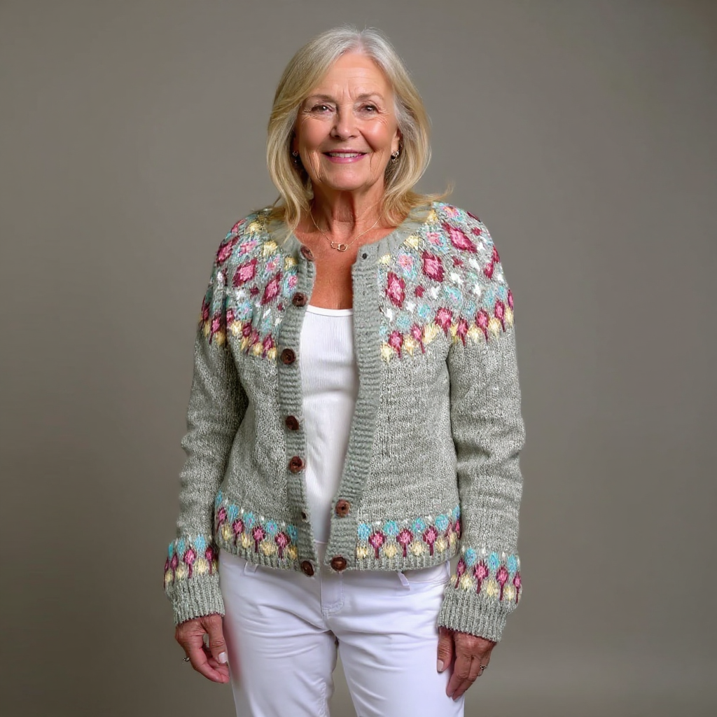 Selin™ | Fair Isle Knit Cardigan