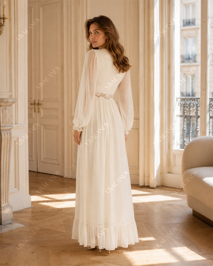 Rosalie Lace-Trim Maxi Dress