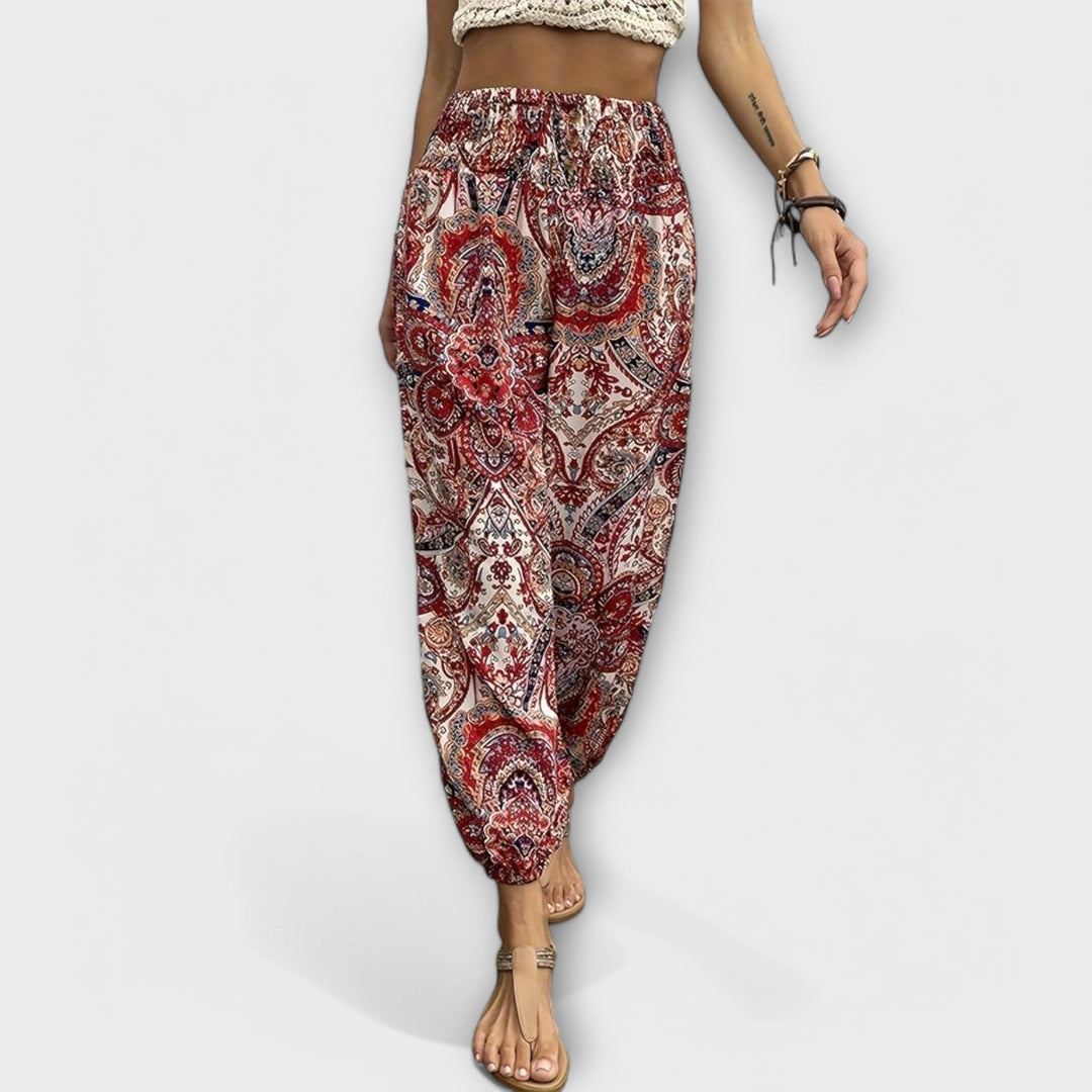 Hester™ | Pants with Ethnic Graphic