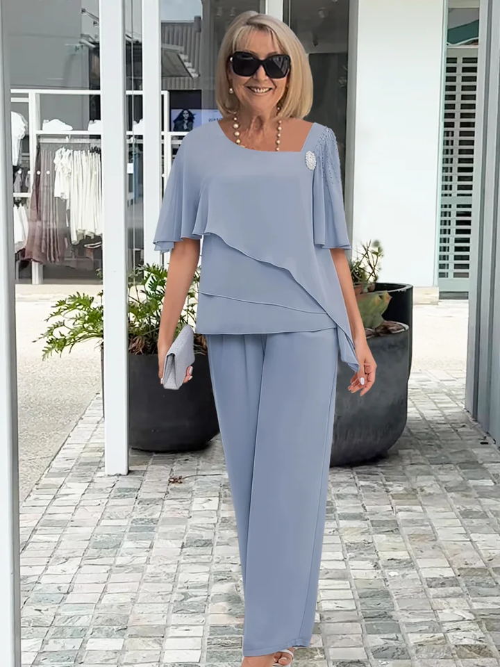 Marian™ | Elegant Wide Sleeve and Trouser Set