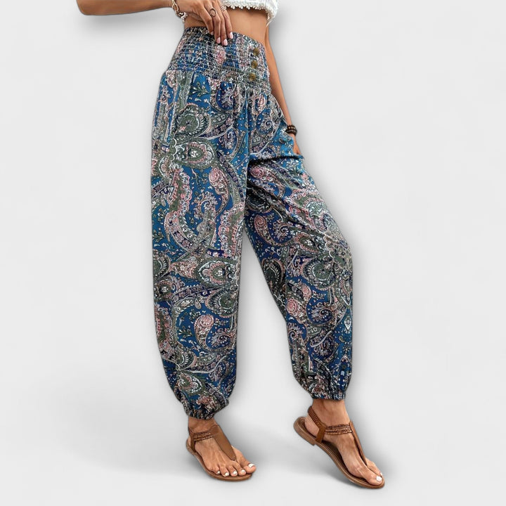Hester™ | Pants with Ethnic Graphic