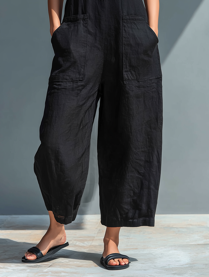 Rochelle™ | Minimalist Jumpsuit with High Collar and Buttons