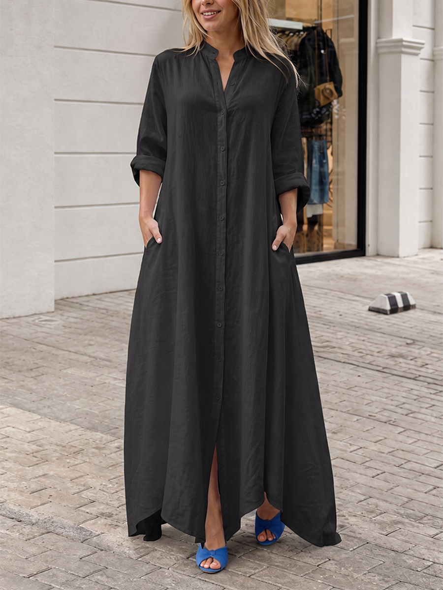 Nadine™ Button-Down Maxi Dress