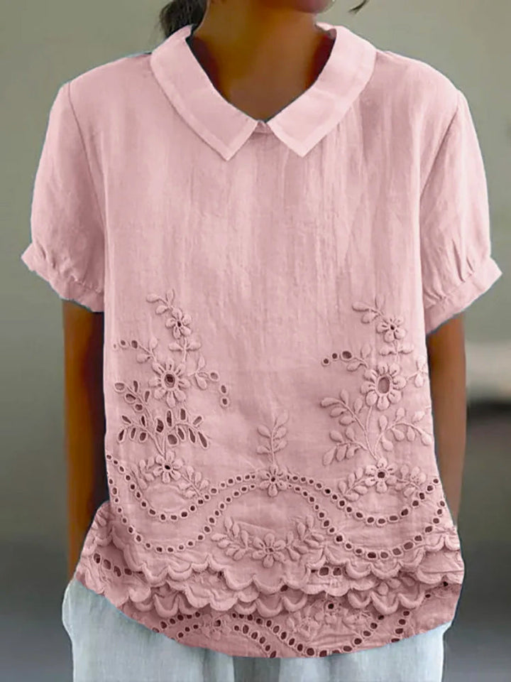 Mabelle™ | Floral Embroidered Shirt