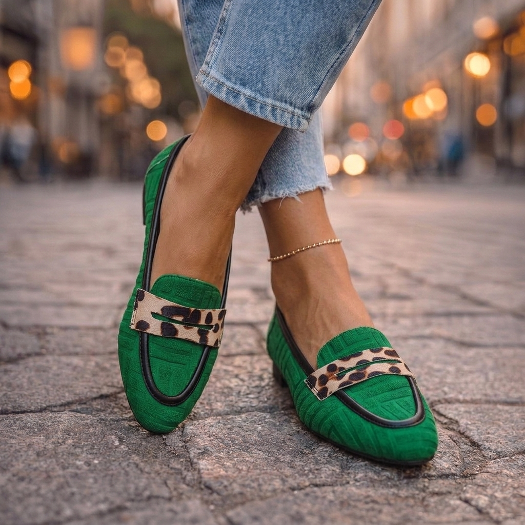 Fiorel™ | Leopard Slip-On Loafers