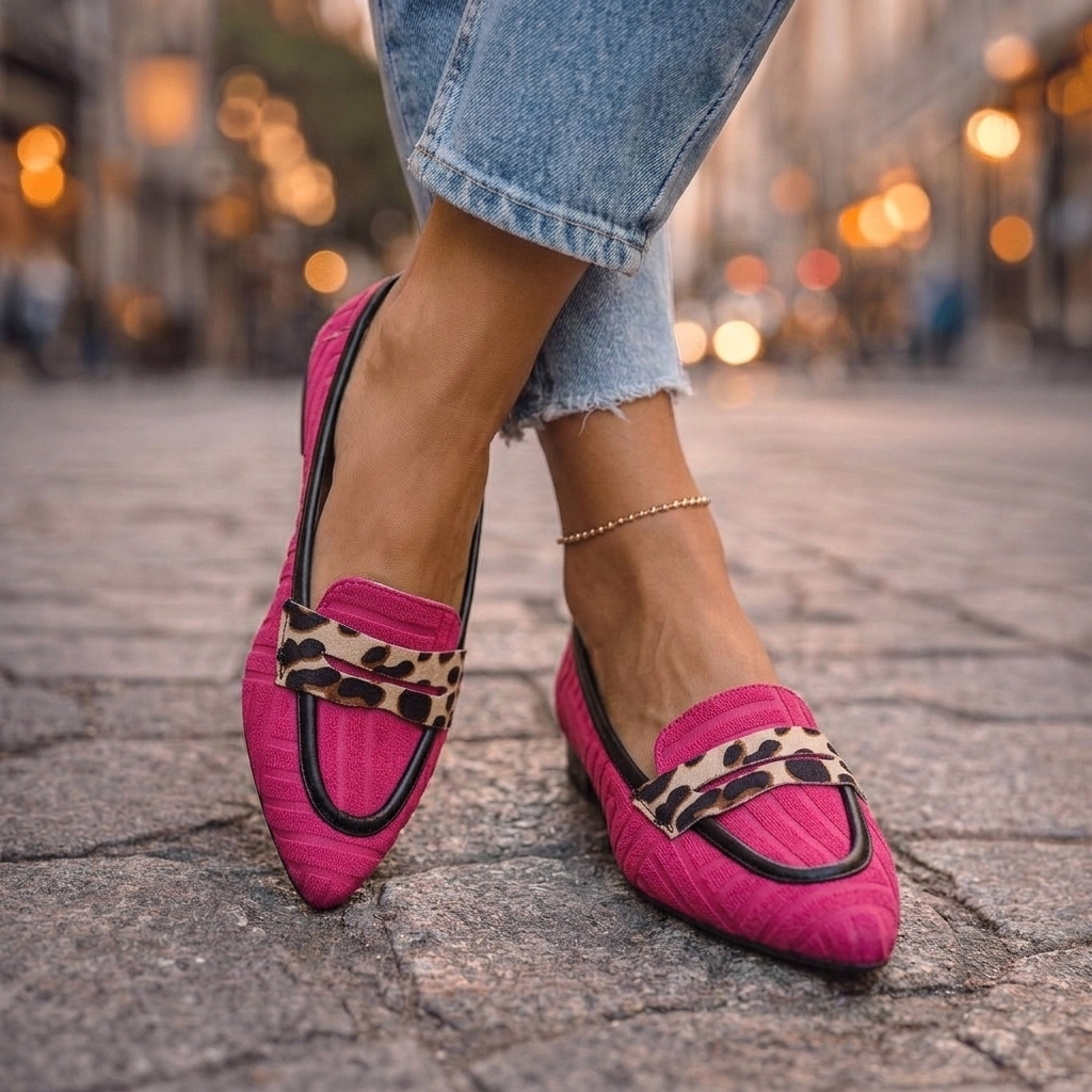 Fiorel™ | Leopard Slip-On Loafers