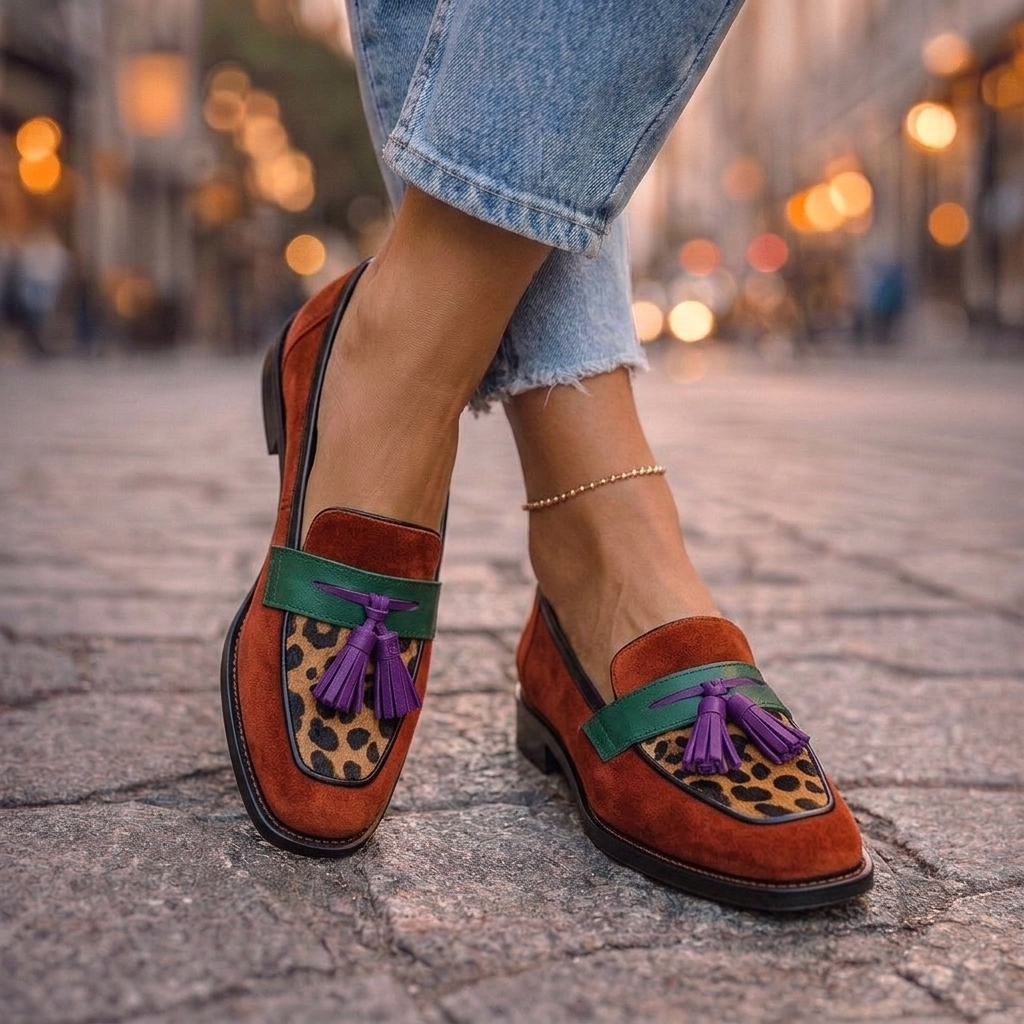 Naomi™ | Square-Toe Fringed Loafers