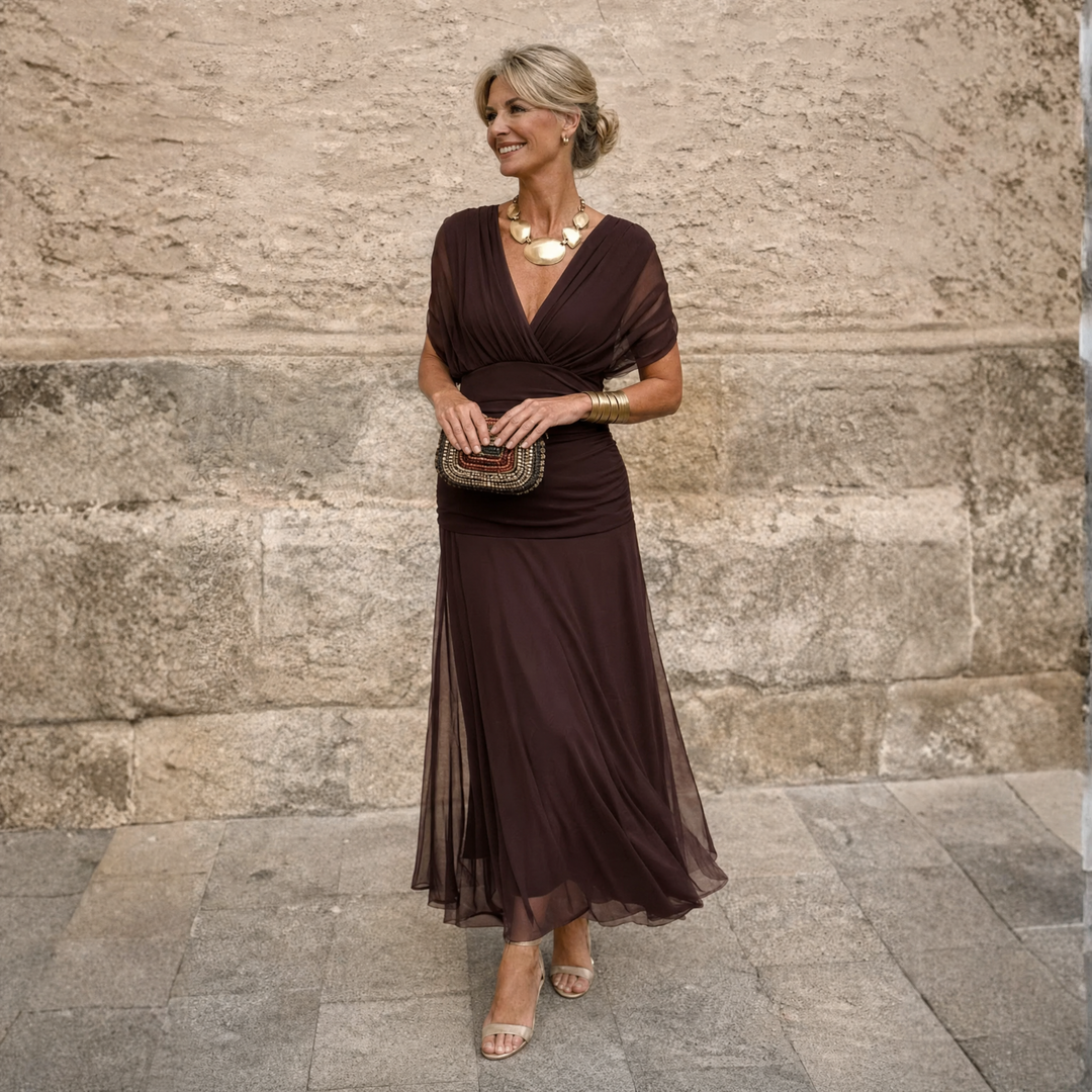 Eliza™ Elegant Pleated Maxi Dress