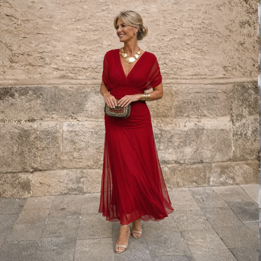 Eliza™ Elegant Pleated Maxi Dress