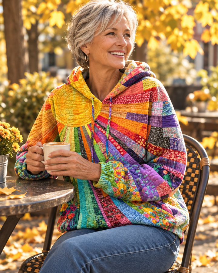 Saffron™ Patchwork Sunburst Hoodie
