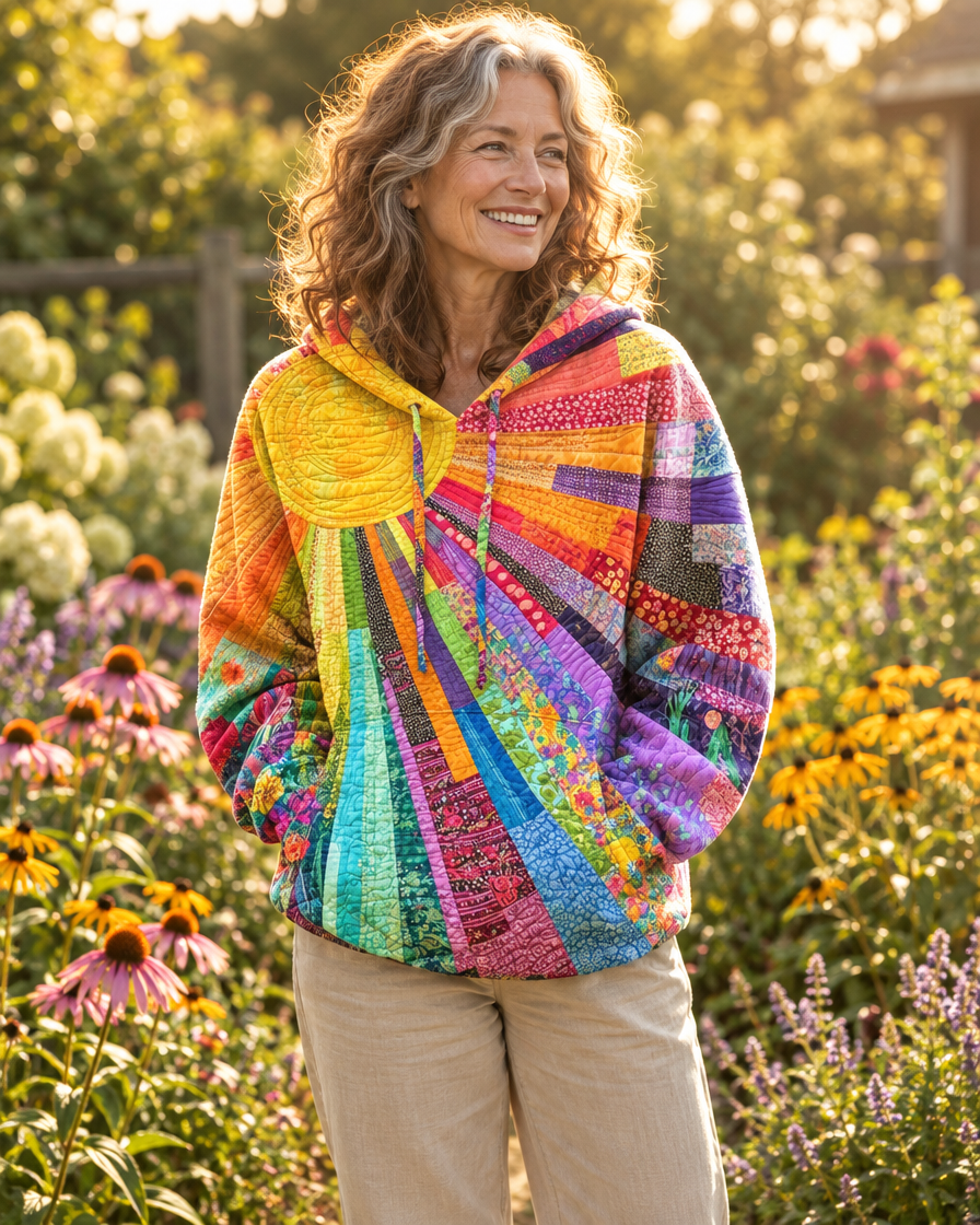 Saffron™ Patchwork Sunburst Hoodie