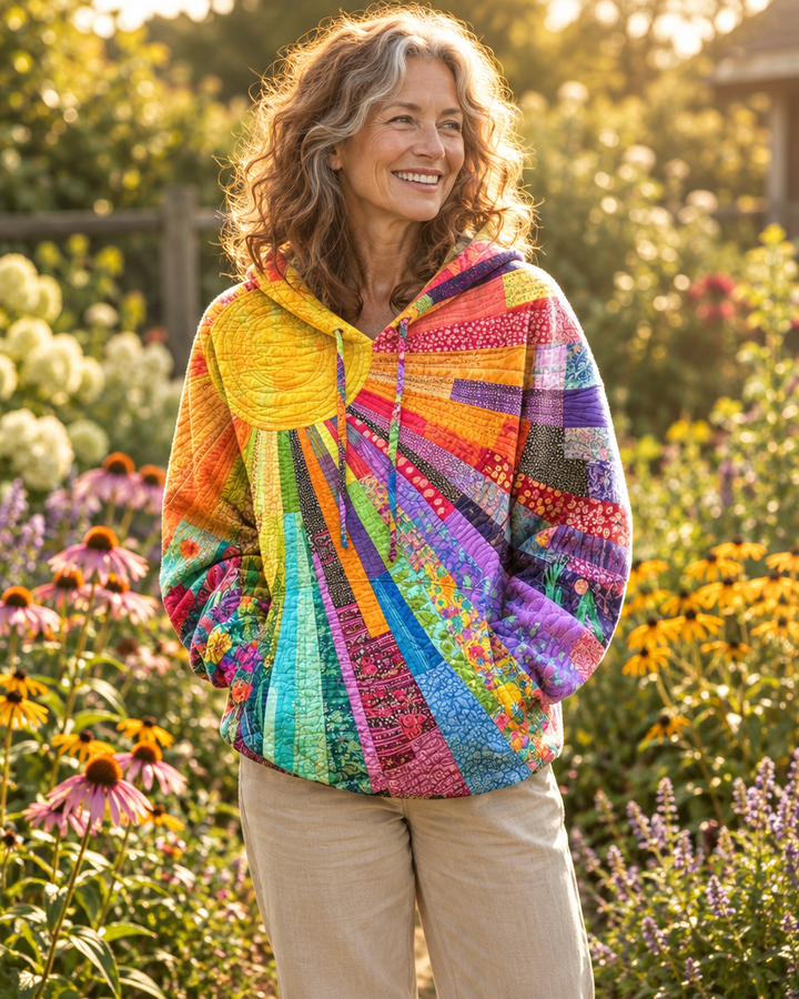 Saffron™ Patchwork Sunburst Hoodie