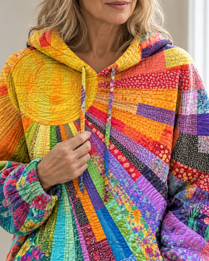 Saffron™ Patchwork Sunburst Hoodie