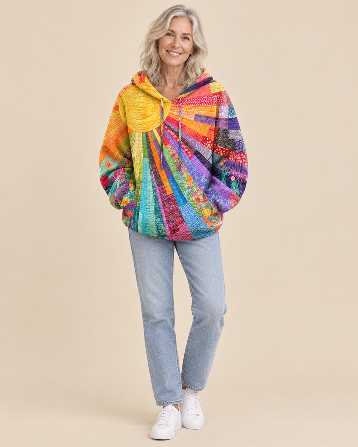Saffron™ Patchwork Sunburst Hoodie