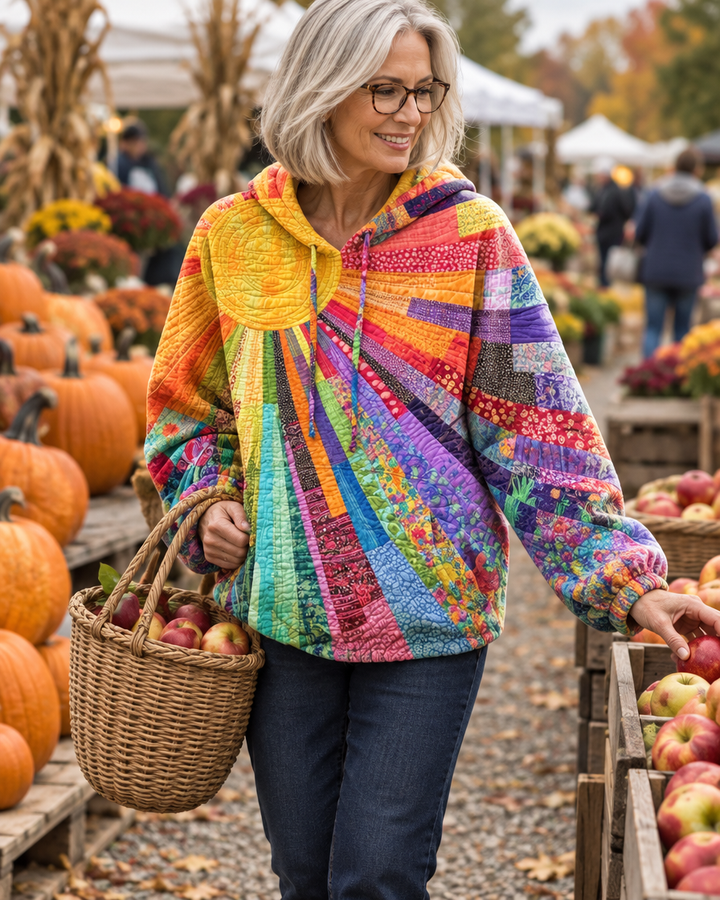 Saffron™ Patchwork Sunburst Hoodie