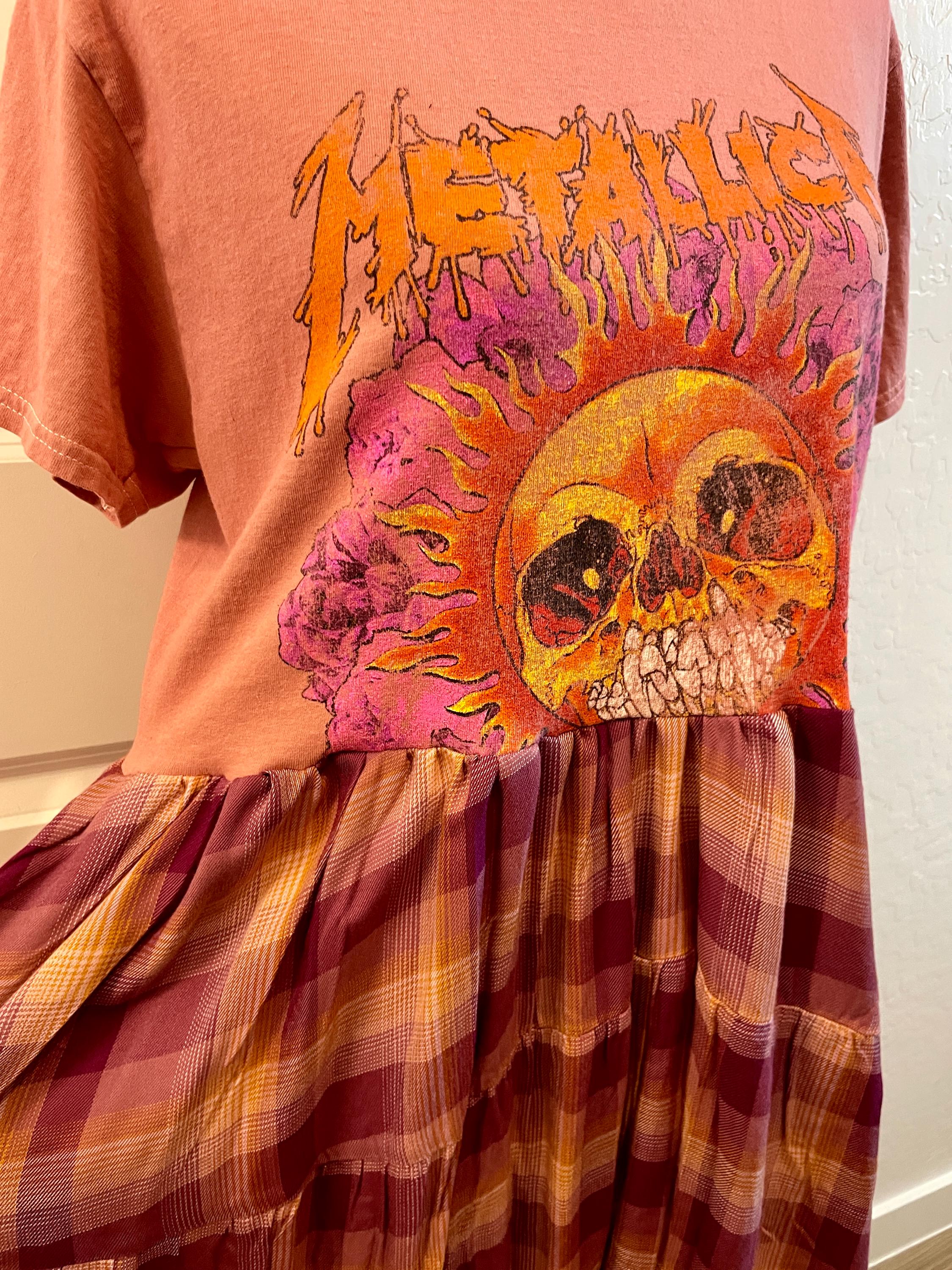 Metallica Paneled Dress